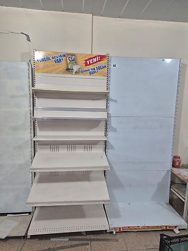 ref: Mağaza üçün metal vitrin rəfi - Material: möhkəm metal konstruksiya - — 1
