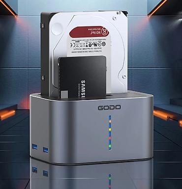 Другие комплектующие: Док-станция GODO GDPD07T-U для SATA жестких дисков/SSD 2.5/3.5 с — 8