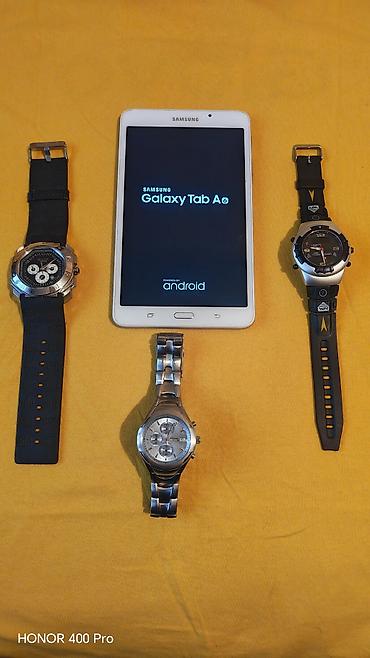 Tableti: Samsung Galaxy Tab (bela boja) + 3 ručna sata – set - Tablet: Samsung — 24