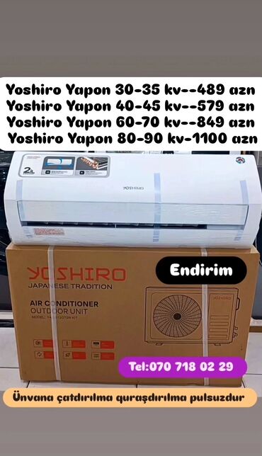 Kondisaner anbardan satiş.Quraşdirilma pulsuz.30-35kv -490 azn.1-3 ilə