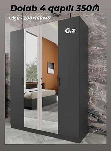 4 qapılı dolab - Qiymət: 350₼ (şəkildə göstərildiyi kimi) - Ölçü: 200 lalafo.az -da 4 qapılı dolab - Qiymət: 350₼ (şəkildə göstərildiyi kimi) - Ölçü: 200