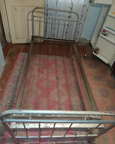 Metal tək nəfərlik çarpayı karkası - Material: möhkəm metal boru
