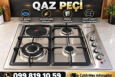 peçka soba: YILDIZ kombi bişirici – QAZ + ELEKTRİK Xüsusiyyətlər: - 3 qaz ocağı + — 3