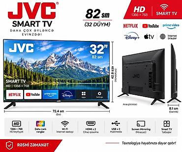 video mixer: JVC 32" (82 sm) Smart TV – HD 1366×768 - Ekran: 32 düym / 82 sm, HD — 1