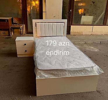 Çarpayılar: Tək nəfərlik çarpayı və matras dəsti. Şəkillərdə yumşaq üzlüklü — 19