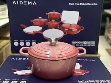 галоген: Набор посуды AIDEMA Cast Iron Dutch Oven Set — эмалированный чугун в — 2