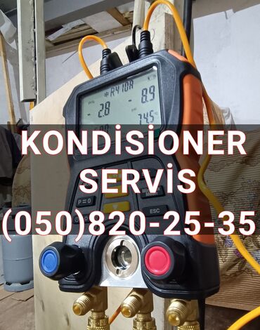 Kondisionerlər: Təmir, Split kondisionerlər, Təmizləmə, Zəmanətlə, Pulsuz diaqnostika