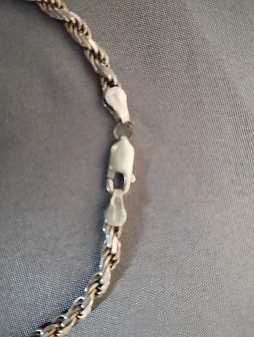 Свадебные платья и аксессуары: Серебряная цепочка “жгут” (rope chain) - Металл: визуально — 2