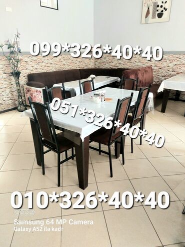 kuxna stol stul satilir: Для кухни, Для гостиной, Новый, Раскладной, Прямоугольный стол, 6 стульев, Азербайджан