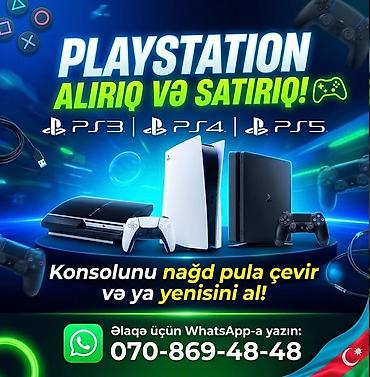 PlayStation konsollarının alışı və satışı • PS3, PS4, PS5 modelləri •