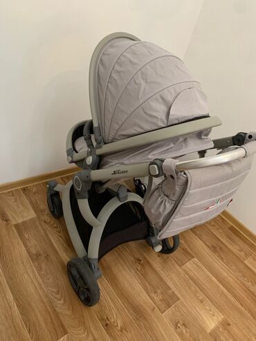 Коляски: Коляска, цвет - Серебристый, Б/у — 10