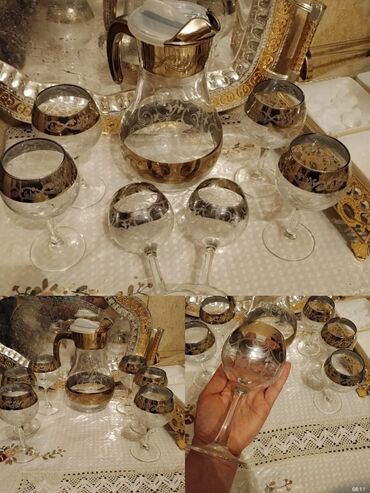 Digər dəstlər və servizlər: Mavi sürahi və stəkan dəsti - Dəst: 1 ədəd sürahi + 6 ədəd stəkan - — 12