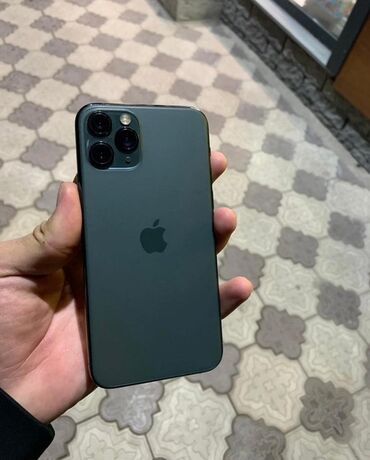 новый айфон 11 цена: IPhone 11 Pro, Колдонулган, 256 ГБ, Matte Midnight Green, Коргоочу айнек, 80 %
