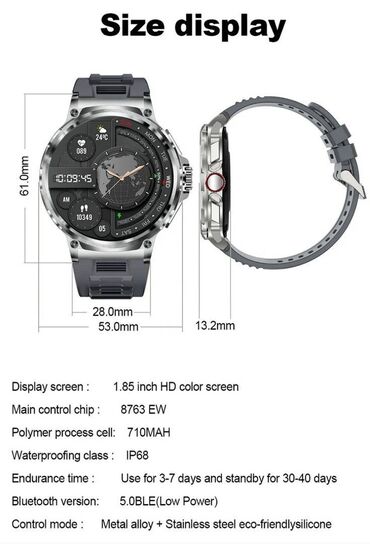 Ručni satovi: Smart watch, Muški — 17