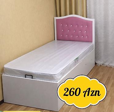 tek matraslar: Tək nəfərlik çarpayı və döşək dəsti - Rəng: ağ korpus, çəhrayı başlıq — 1