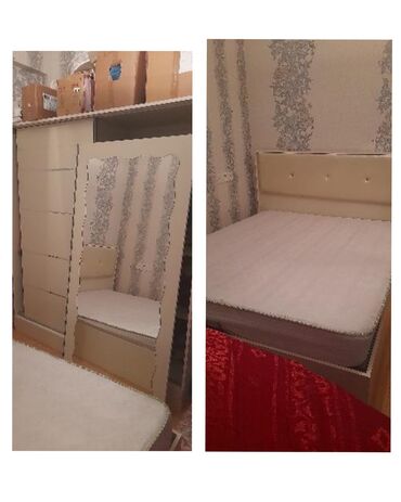 Yataq otağı dəstləri: Dolab və taxt çox təcili satılır,birlikdə satılır 170 azn.Şəkildə