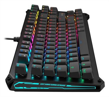 цветная клавиатура: Игровая механическая, оптическая лазерная клавиатура RGB A4Tech