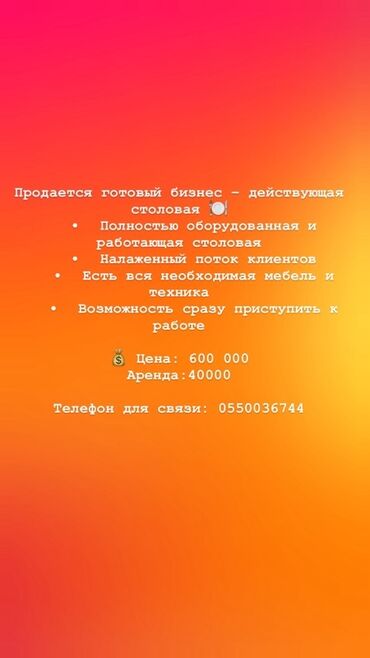 готовый бизнес салон: Бизнес сатуу Ашкана, Төмөнкүлөр менен бирге: Жабдуулар жана эмерек