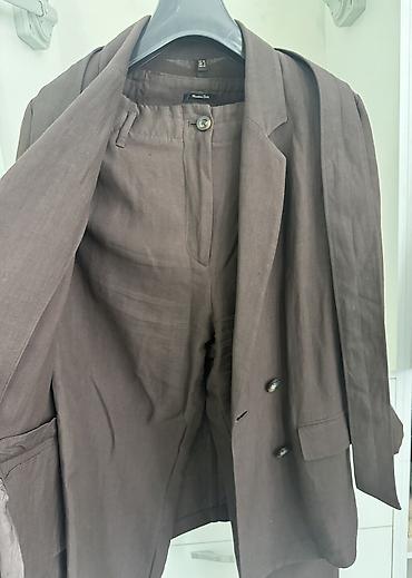 Qadın geyimləri: Льняной костюм Massimo Dutti, коричневый. Размер S-M. Одевался в — 3