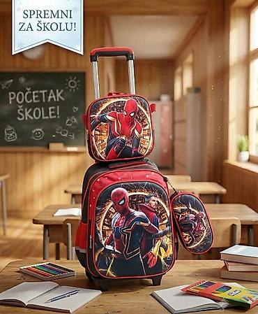papuce elegantne: Školski set sa točkićima – dečji kofer-ranac + torbica za užinu + — 2