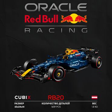 дрифт машины на пульте управления: Конструктор Red Bull RB20 🔥 (1639 деталей) 🔷 1639 деталей для сборки