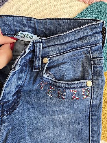 oversize şalvar: Kenzo Kids cins şalvar - Brend: Kenzo Paris (etiket və loqo detallar — 2