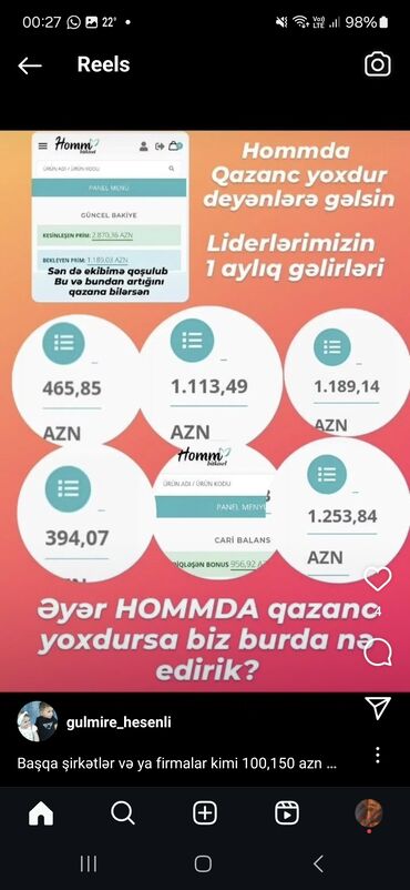 2000 manatlıq iş elanları: Xanımlara özəl iş 🎉🎉 Evdən çıxmağa ehtiyac yox ❌ Satış etmirsiz