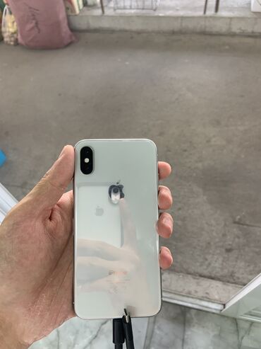 буфер на фит: IPhone X, Колдонулган, 64 ГБ, Күмүш, 100 %