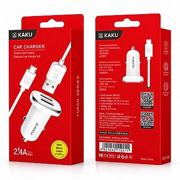 mate 20: Kateqoriya: Mikrofonlar Kaku KSC-318 Car Charger – İki Port Sürətli — 1