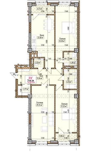 Продажа квартир: 3 комнаты, 140 м², Асанбай мкр Элитка, 8 этаж, ПСО (под самоотделку) — 2