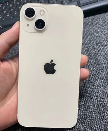 Apple iPhone: IPhone 13, 128 GB, Starlight, Zəmanət, Barmaq izi, Simsiz şarj