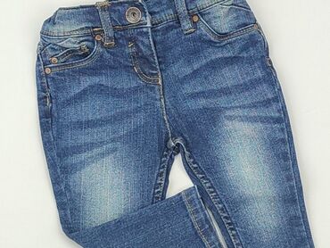 matowe legginsy: Spodnie jeansowe, 9-12 m, stan - Bardzo dobry