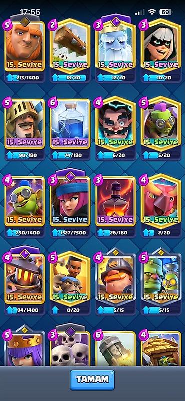 solid 504: Clash Royale oyun hesabı - Kral səviyyəsi: 77 - Qızıl: 515 504 - — 5