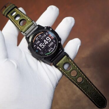 Ремешки, браслеты для часов: Ремешки для Garmin из кожи, ручная работа. 22, 26 мм Есть в наличии и — 10