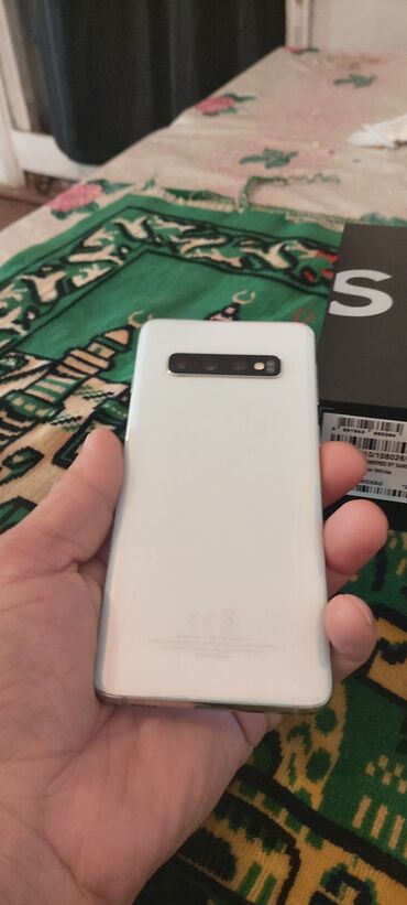продаю айфон х: Samsung Galaxy S10, 128 ГБ, цвет - Белый, Отпечаток пальца, Беспроводная зарядка, Две SIM карты