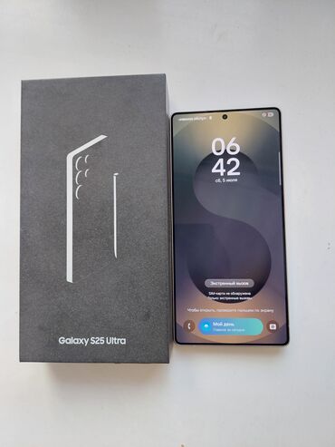 компютер арзан: Samsung S25 Ultra, Б/у, 256 ГБ, цвет - Черный, 1 SIM, eSIM