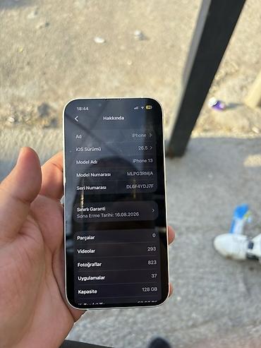 iphone 16 pro işlənmiş: IPhone 13, 128 GB, Ağ, Face ID — 6