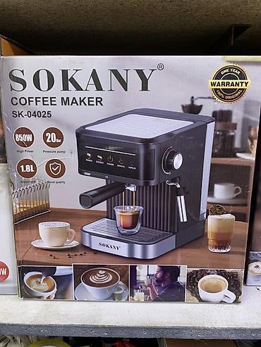 Эспрессо-кофеварка SOKANY SK-04025 - Мощность: 850 Вт - Помпа: 20 бар at lalafo.kg Эспрессо-кофеварка SOKANY SK-04025 - Мощность: 850 Вт - Помпа: 20 бар