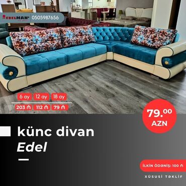 Divanlar: Künc divan, Yeni, Açılan, Bazalı, Parça, Şəhərdaxili pulsuz çatdırılma — 15