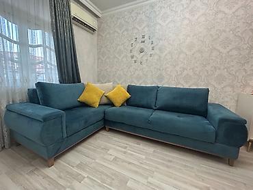 Divanlar: Künc divan, İşlənmiş, Açılan, Bazalı, Vеlur parça — 1