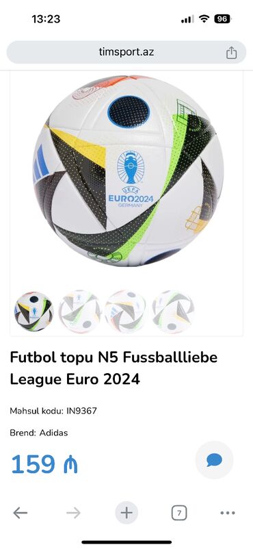 futbol ayakkabısı: Avro 2024 fudbol topu.Orijinaldir ve yeni etiketlidir