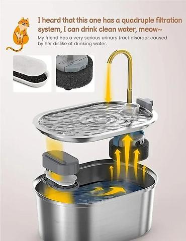 Pet Equipment & Accessories: METALNA FONTANA ZA KUCNE LJUBIMCE NOVA POJILICA ZA KUCE MACE | Cene — 4