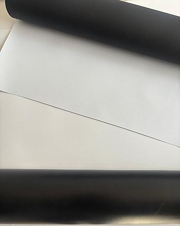 banner reklam: Proyektor pərdəsi 3.20m X 3 m (10kv) PVC Baner Parça – Qara arxa — 1