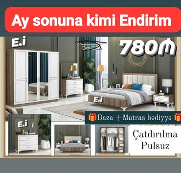 inci mebel: *Yataq dəsti 780Azn 🎁Baza + Matras hədiyyə🎁* ✔️Rəng seçimi var ✔️ Ölçü