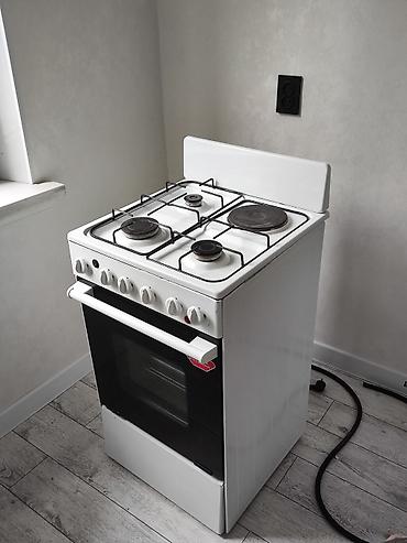 baking oven: Газовая печь, Б/у, Напольная, цвет - Белый — 2