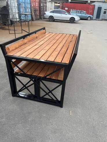 Скамейки: Скамейка Металл, Со спинкой — 12