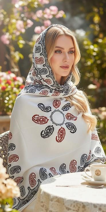 gentra kalpak: 140x140 yumşaq pambıq materialdandırÇox keyfiyətli parçadandır — 4