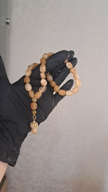 Təsbehlər: Təbii daşlardan hazırlanmış tesbih - Material: şəffaf-qonur tonlarda — 1