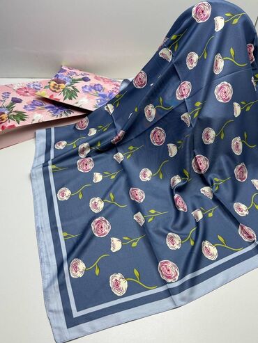 Платки: 📣📣 Новый платки 🔥🔥🔥🔥 🧣🧣Рамер : 90:90 см 🧣🧣Материал : 100% silk — 8