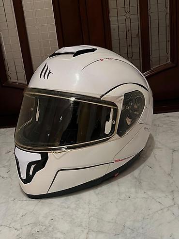 tufan m50 2025: Modulyar motosiklet dəbilqəsi – ağ rəng, tam üzlü (flip-up) — 3